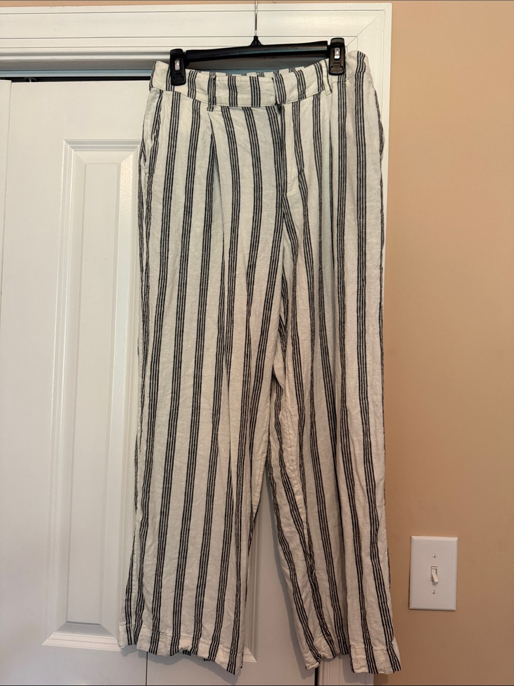 a new day White and Black Striped Pull-On Pants